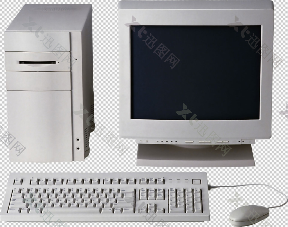 老式电脑显示器免抠png透明图层素材