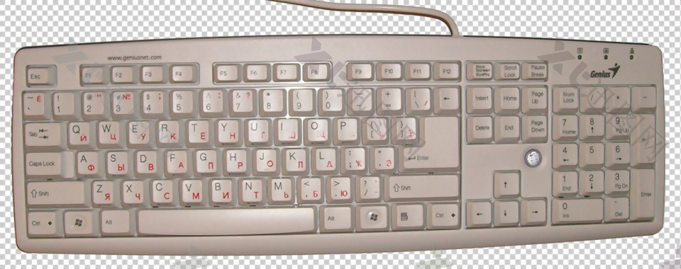 电脑键盘图片免抠png透明图层素材
