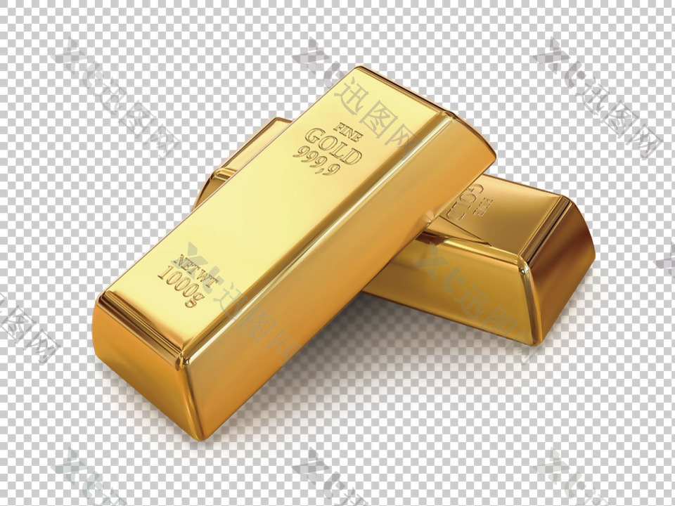 黄金砖块免抠png透明图层素材