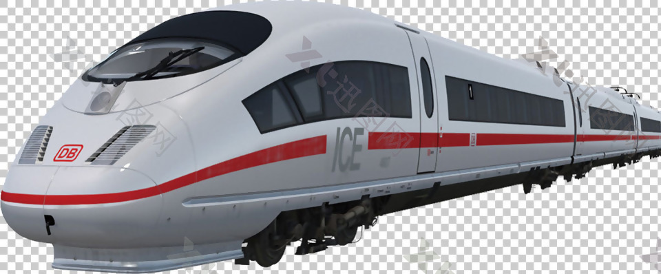 高速铁路火车免抠png透明图层素材