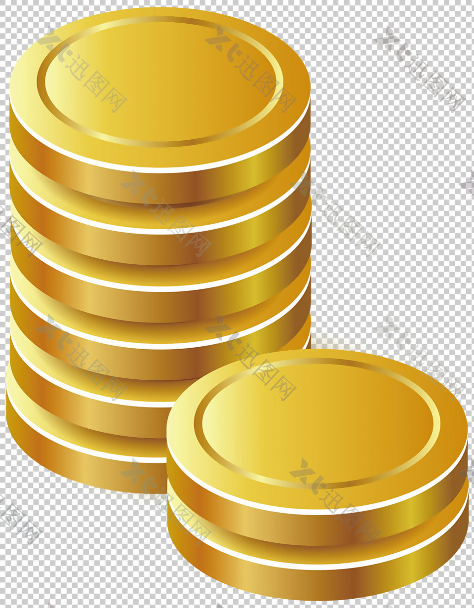 圆形金币黄金免抠png透明图层素材