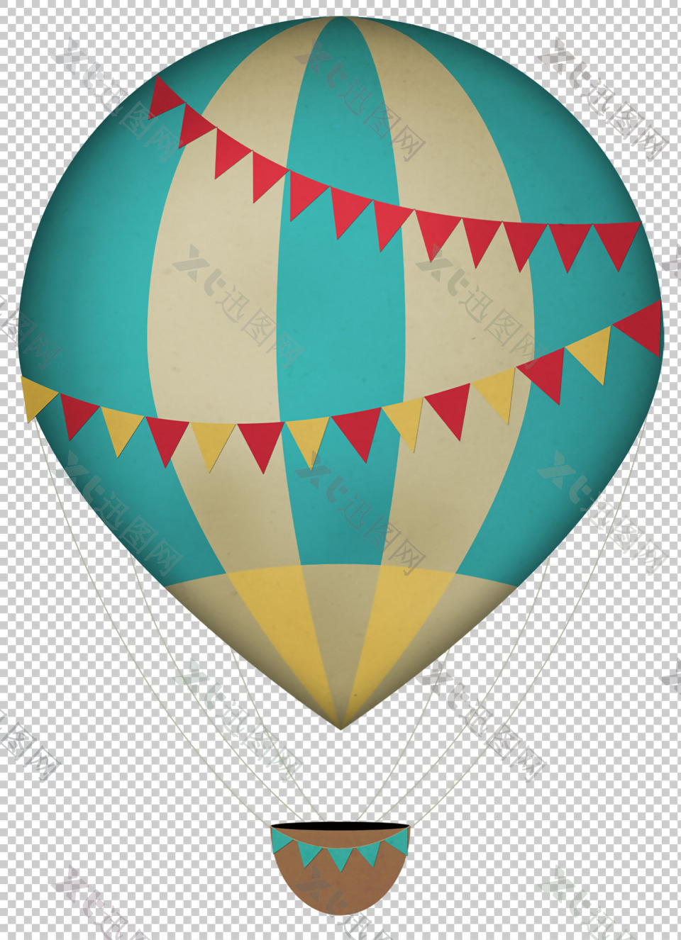 漂亮节日热气球免抠png透明图层素材