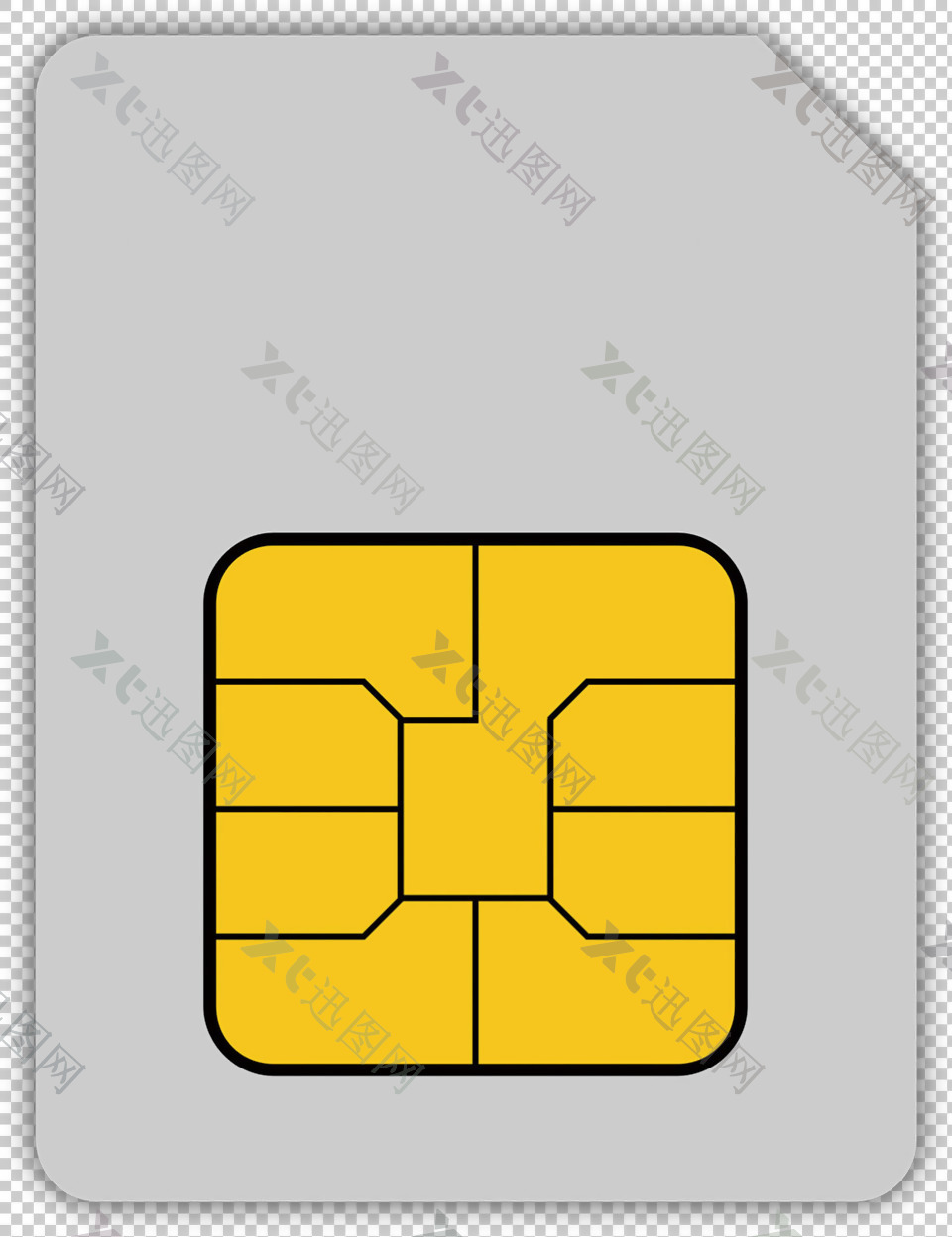 手机卡图标免抠png透明图层素材