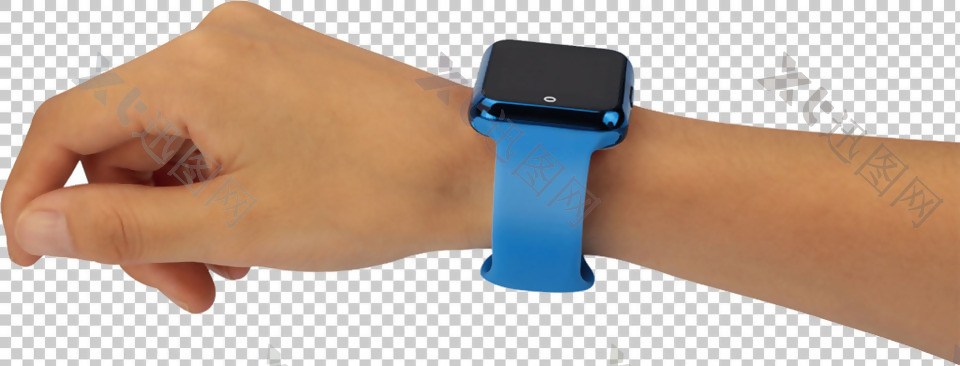手戴智能手表免抠png透明图层素材