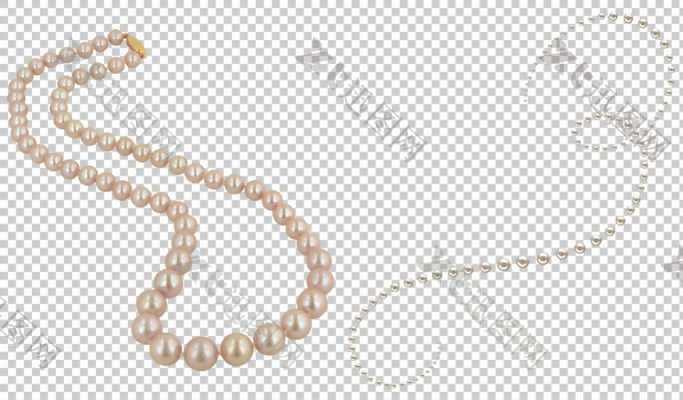两串珍珠免抠png透明图层素材