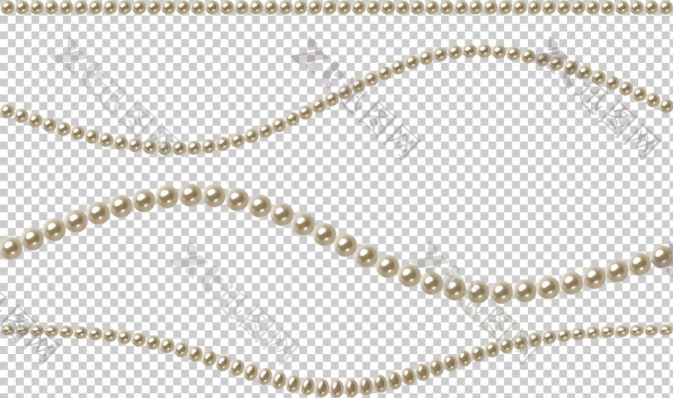 珍珠项链坠免抠png透明图层素材