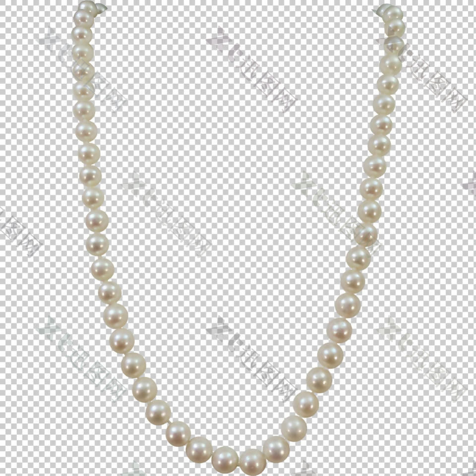 天然珍珠项链免抠png透明图层素材