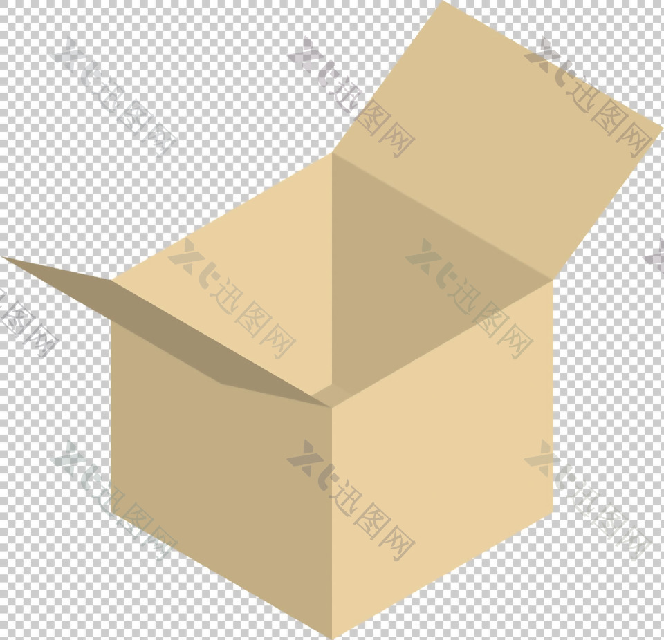 创意纸箱免抠png透明图层素材