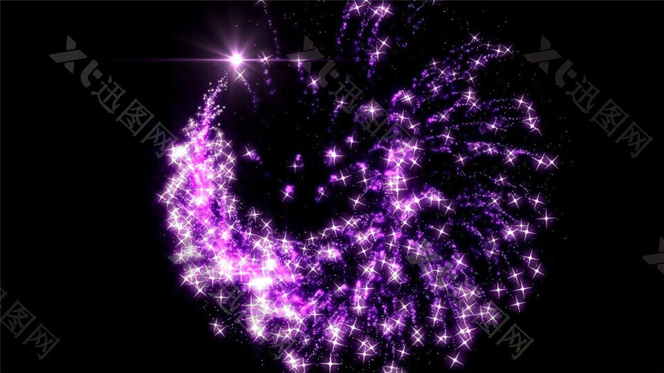 超炫紫色动态粒子视频素材
