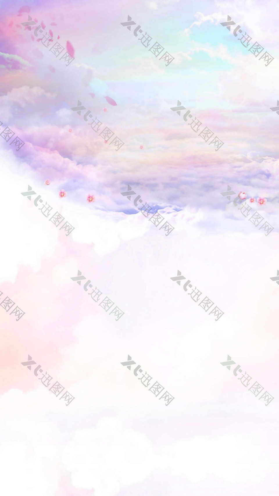 抽象彩色云朵H5背景素材