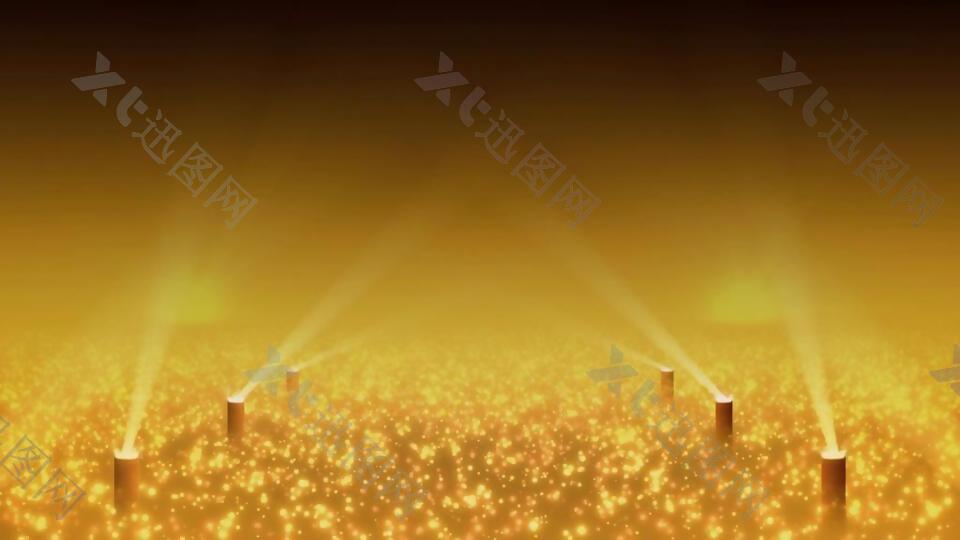 金色粒子光斑光效动态视频素材