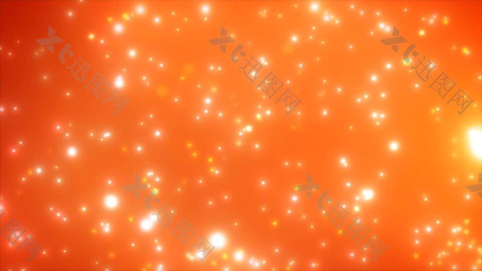 温暖橙色背景粒子光斑动态视频素材