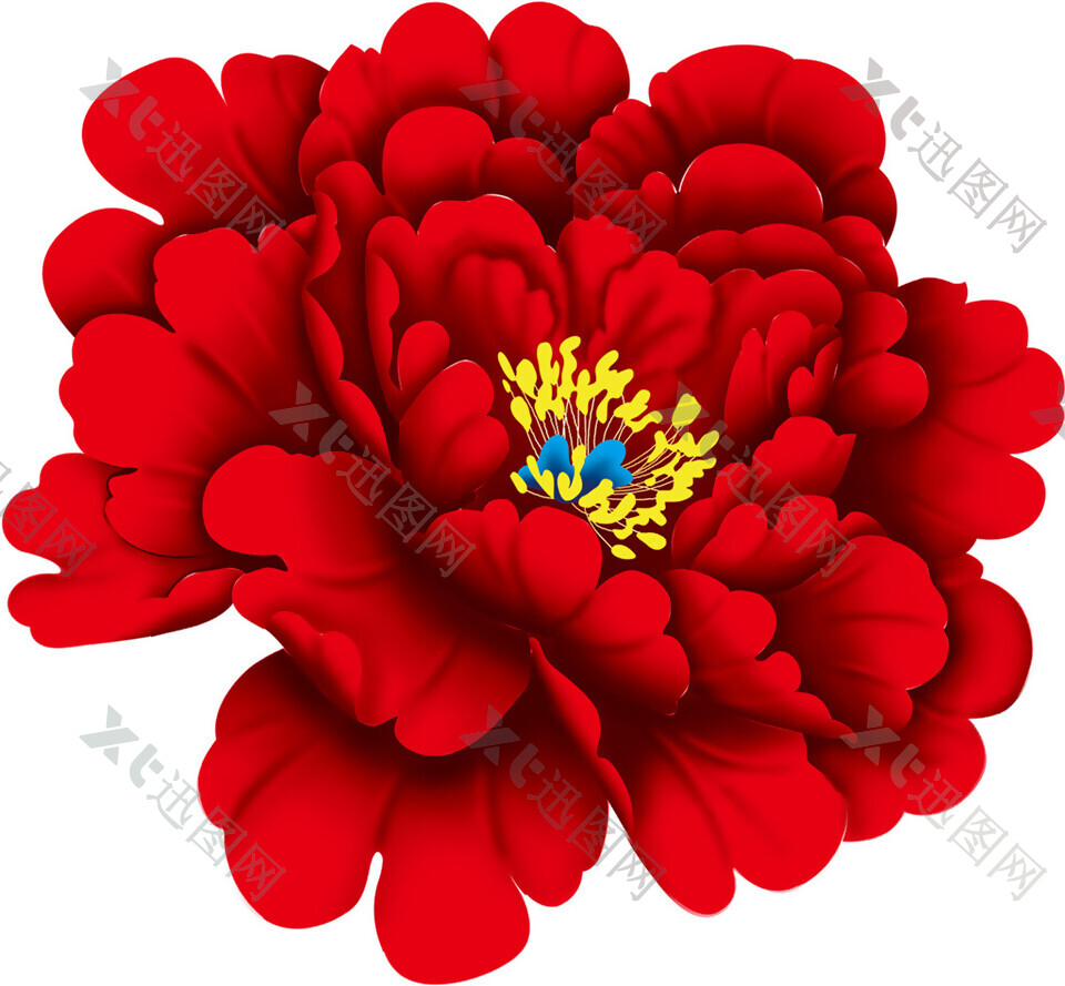 红色花朵素材图片