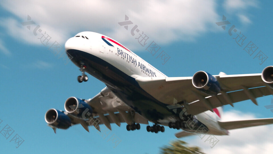 空中客车A380着陆