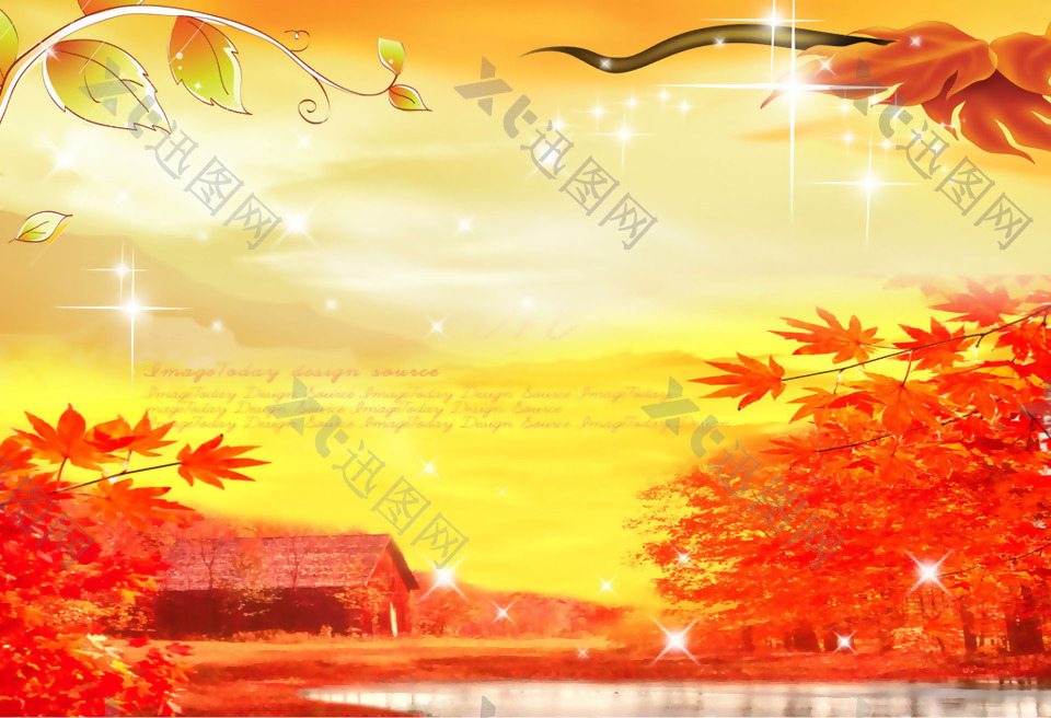 枫叶秋季风景素材