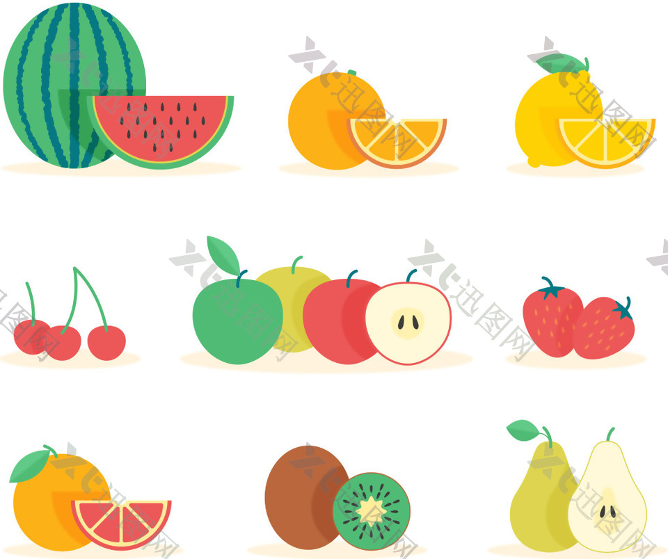 卡通水果装饰图案