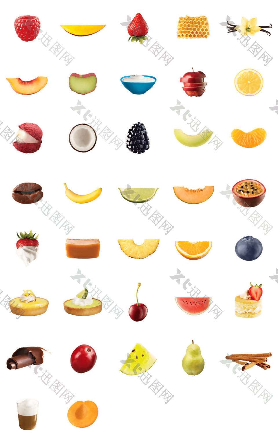 水果集合图标图案