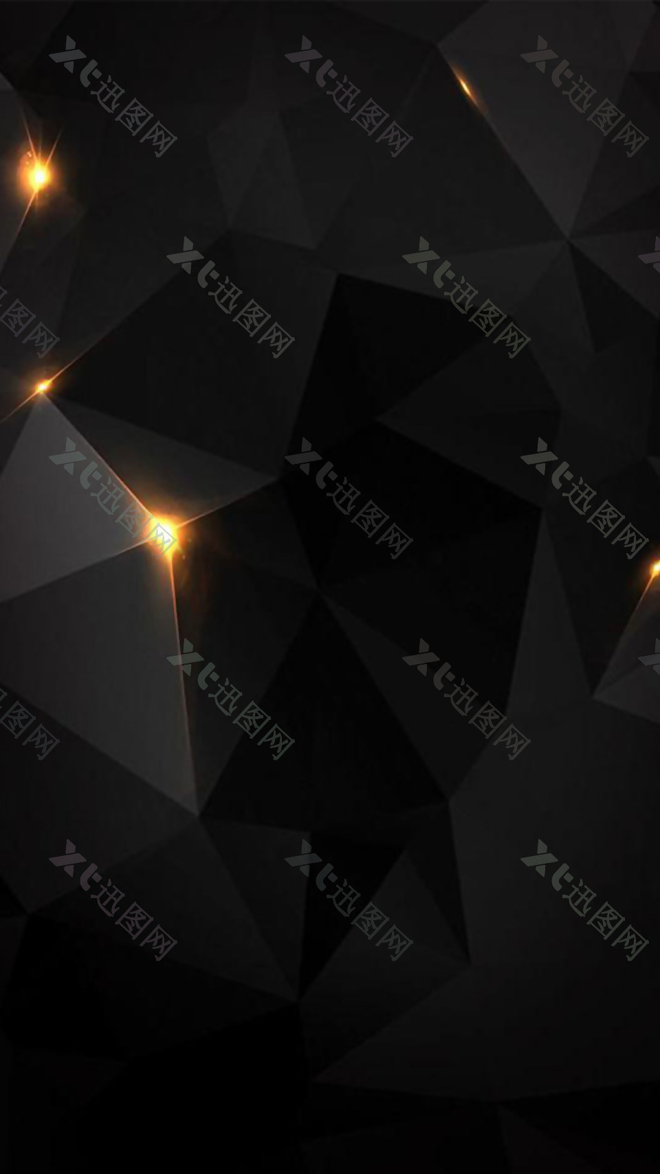 黑色几何三角H5背景素材