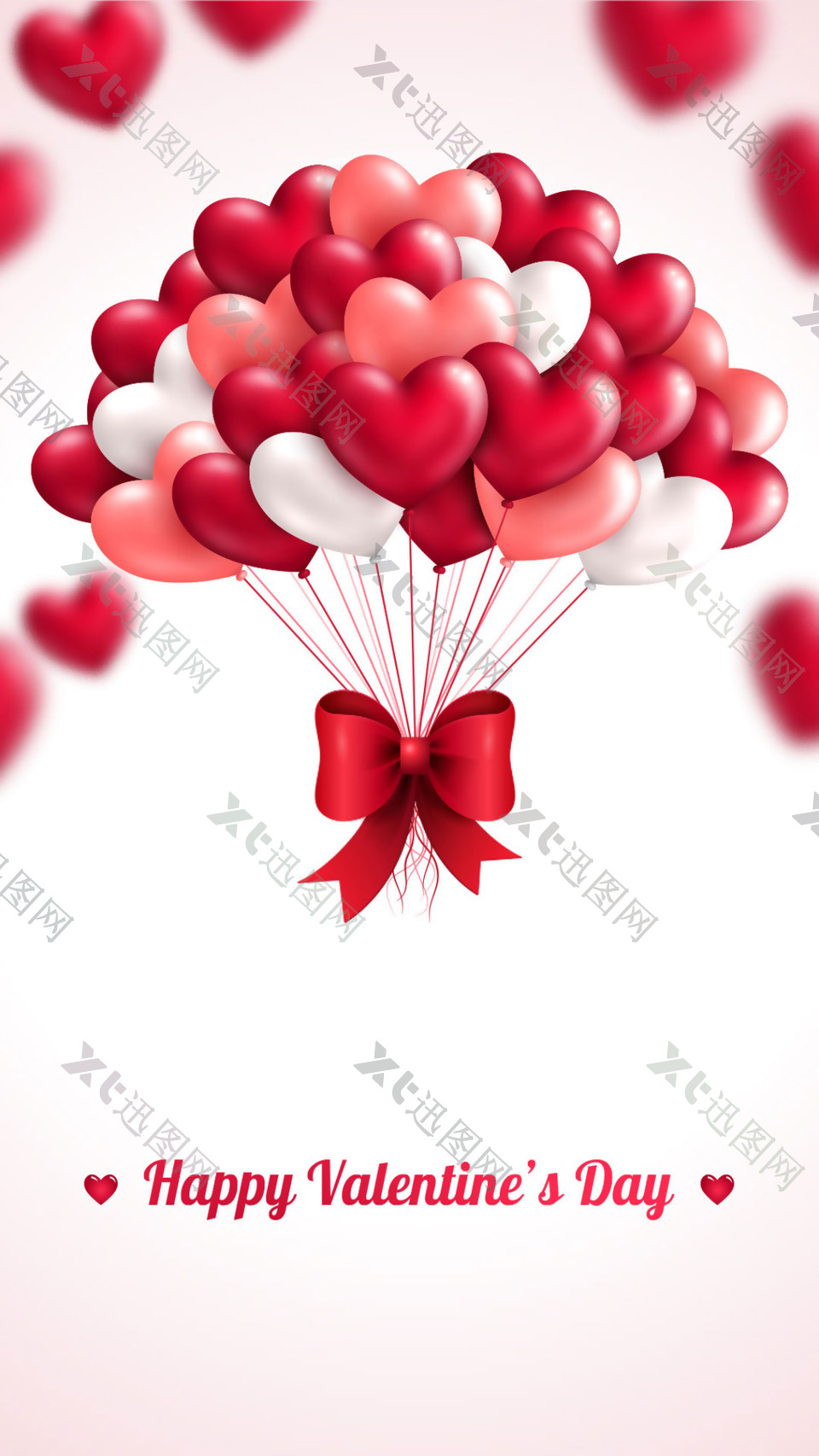 浪漫心形气球H5背景素材