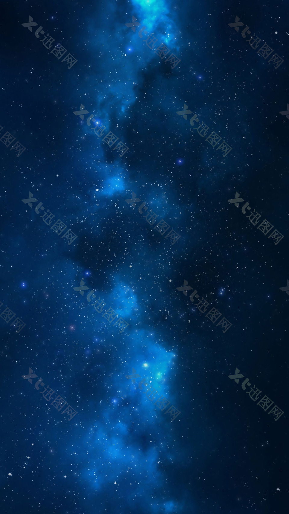 唯美蓝色星空H5背景素材