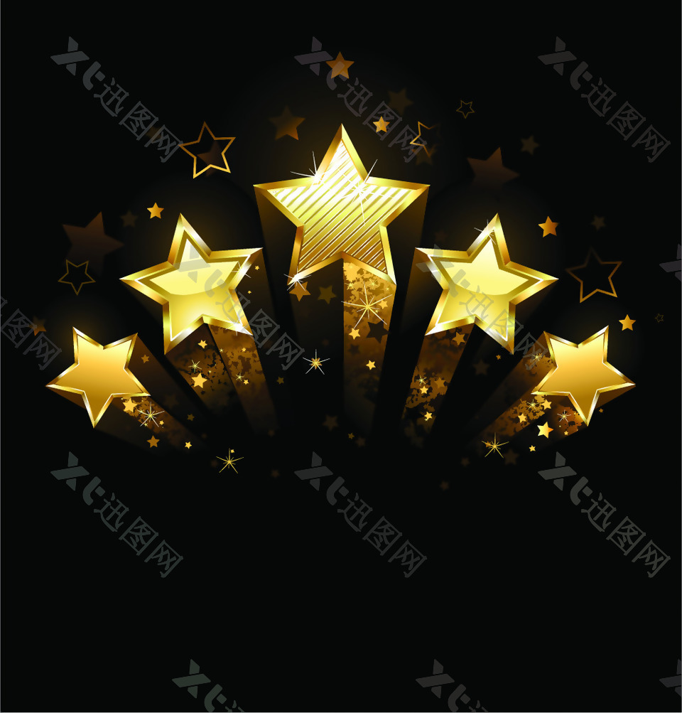 酒吧舞厅闪烁五角星背景矢量素材