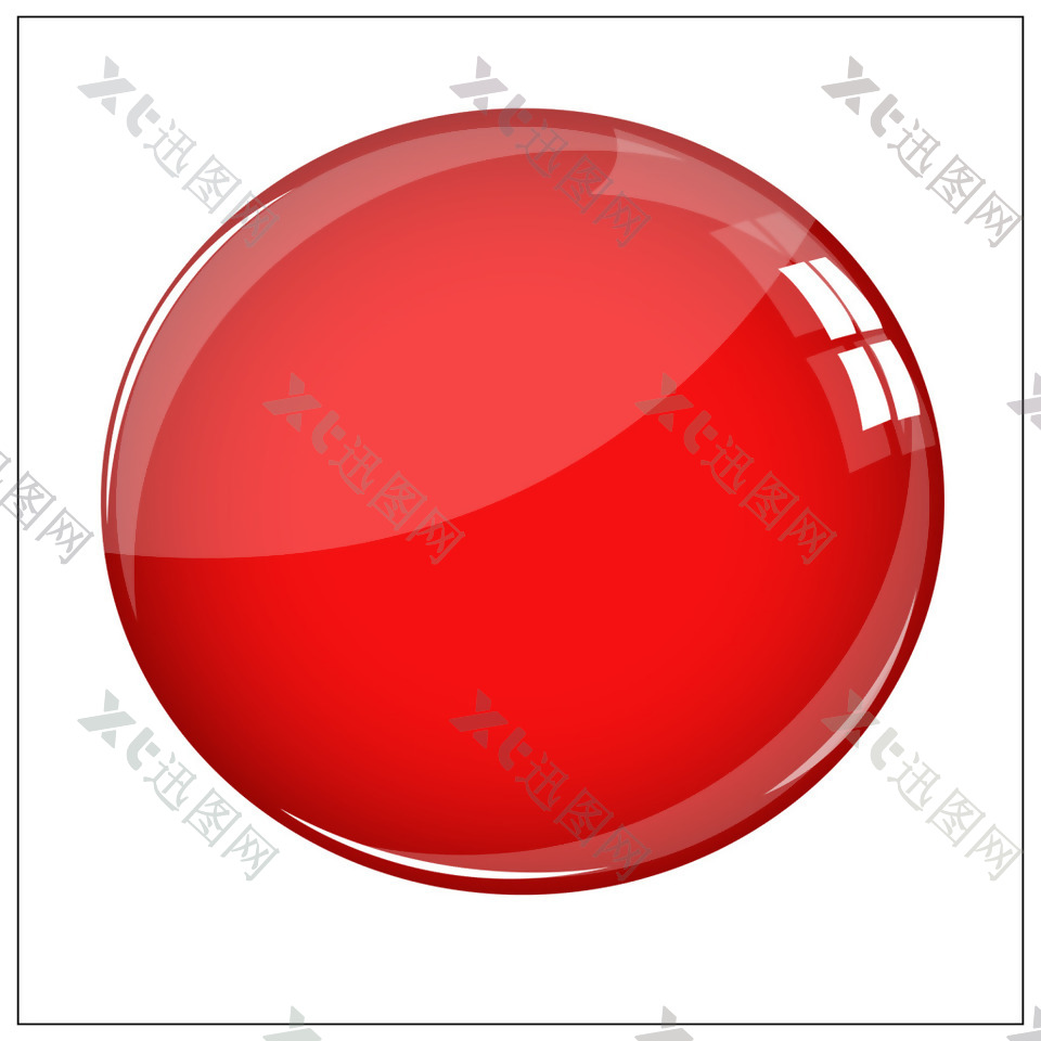 红色圆圈矢量素材