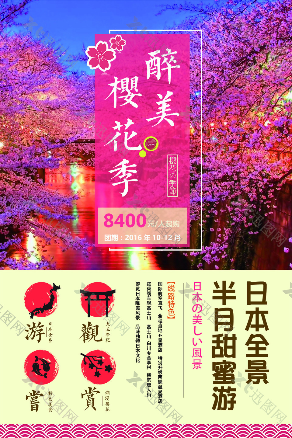 日本全景旅游海报