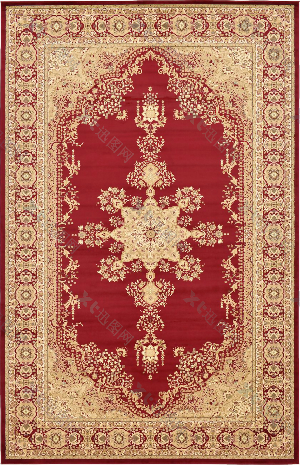 方形古红色典经典地毯jpg图片