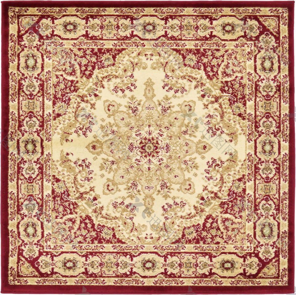 欧式花纹古地毯素材