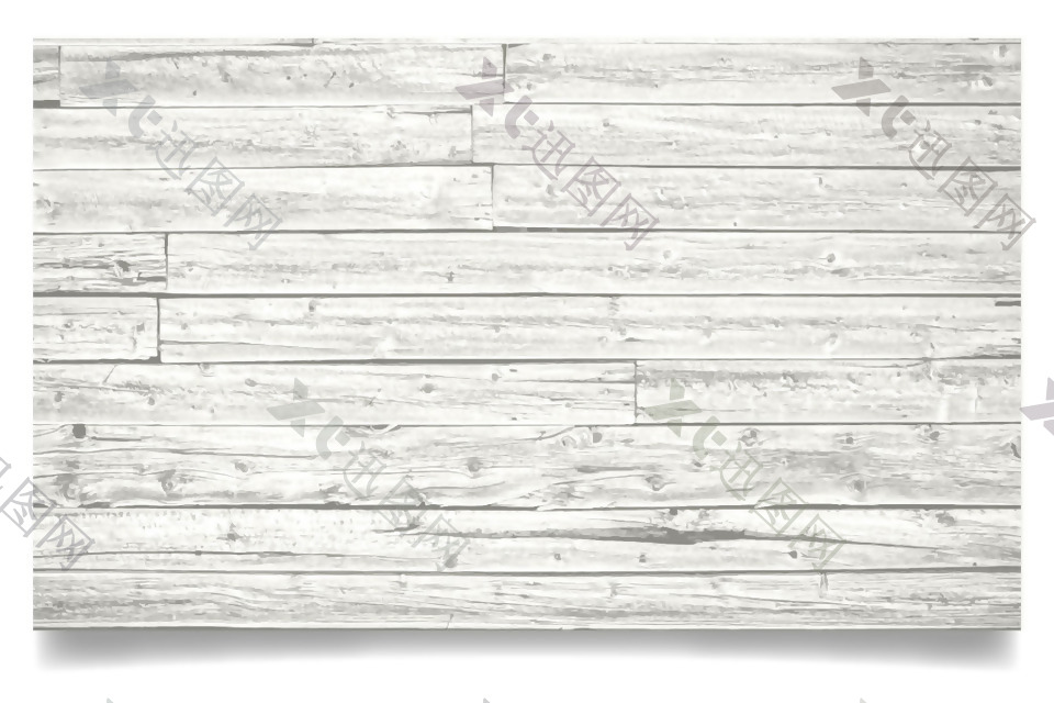 手绘白色木板元素