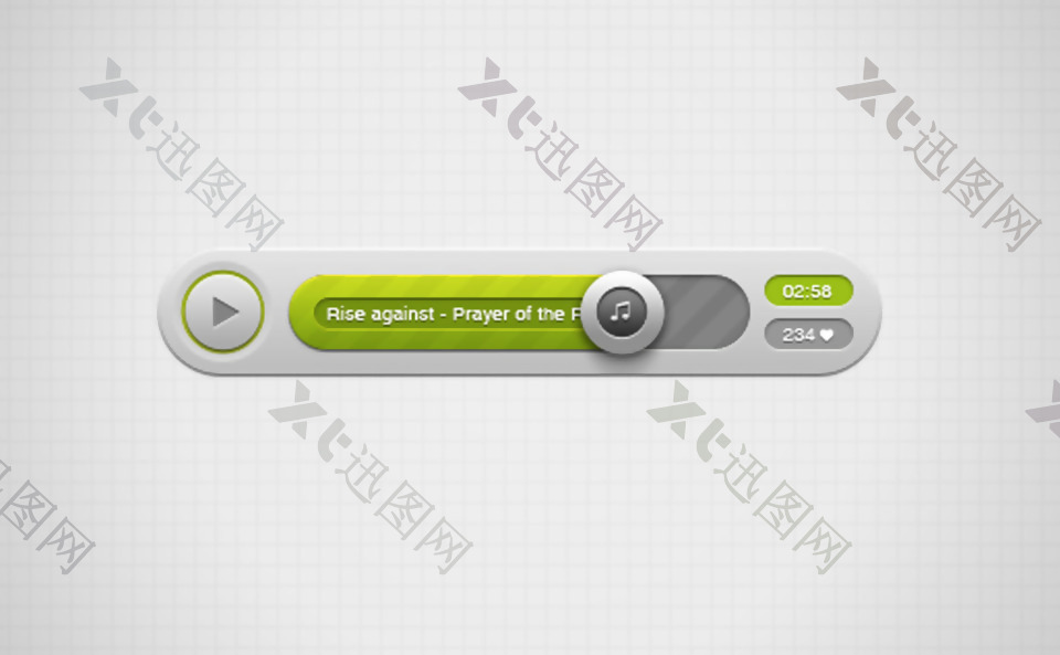 绿色视频音乐播放器图标设计