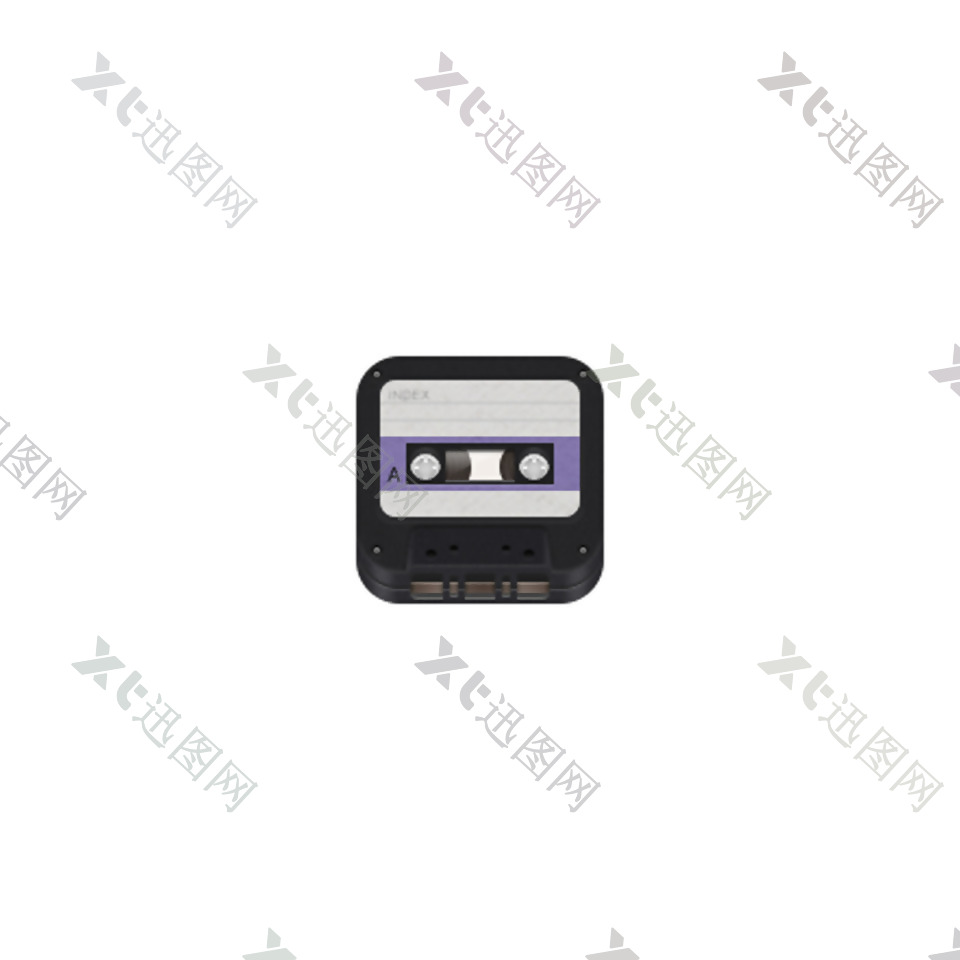 录音机磁带图标icon设计