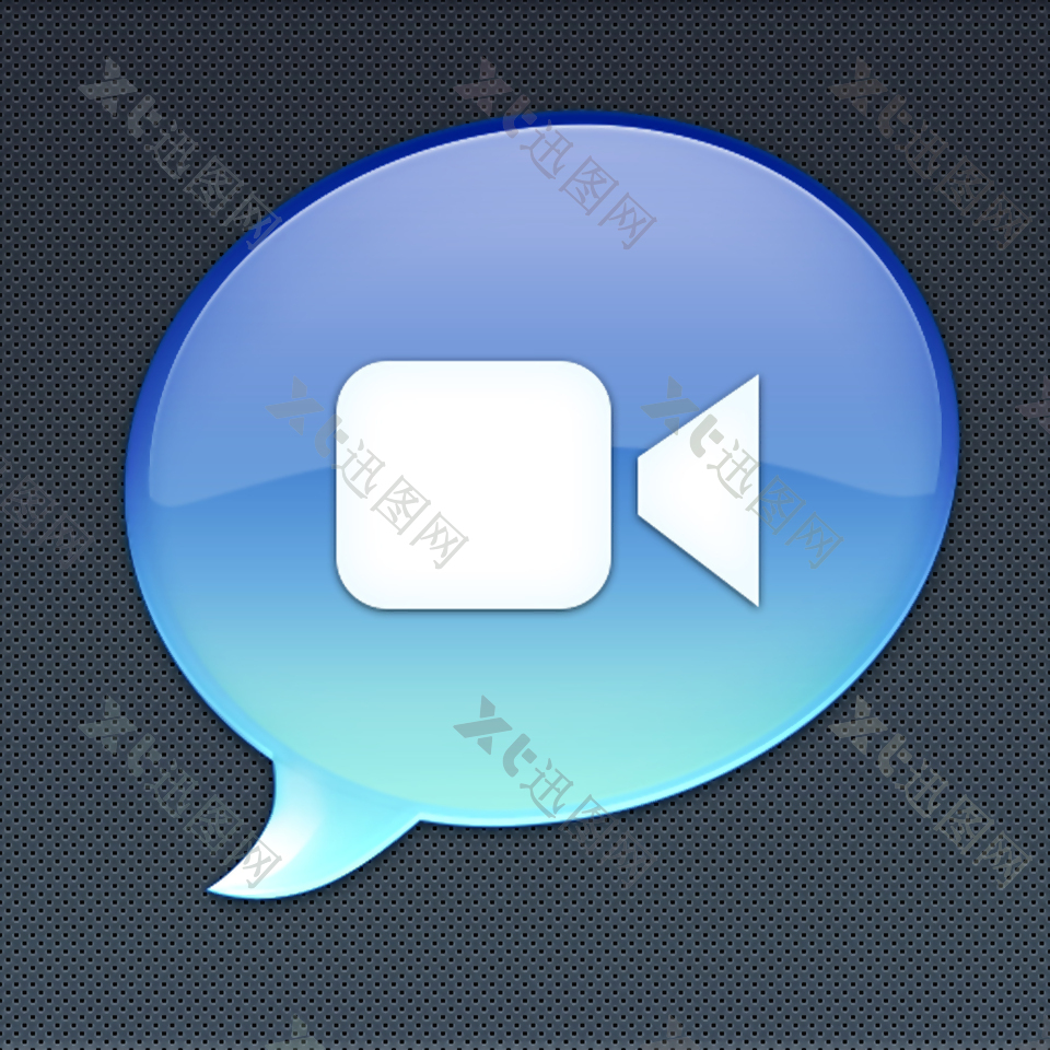 蓝色视频播放icon图标设计