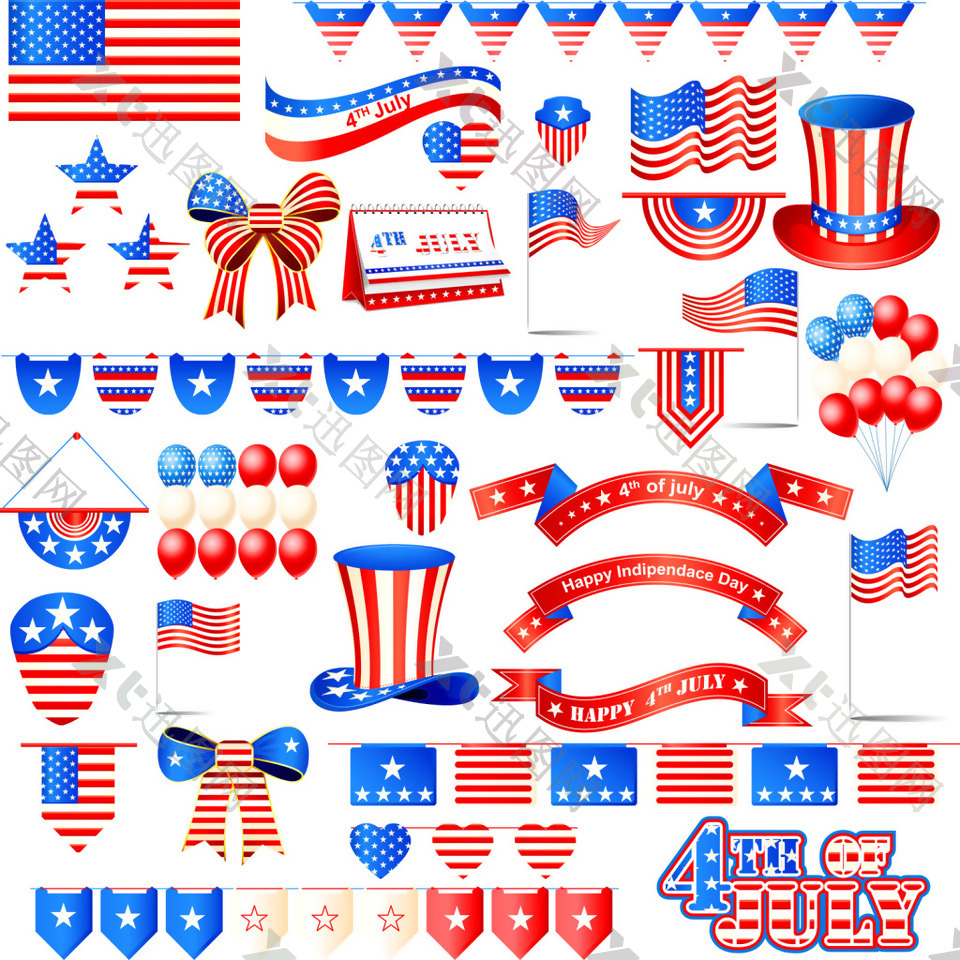 美国独立日装饰