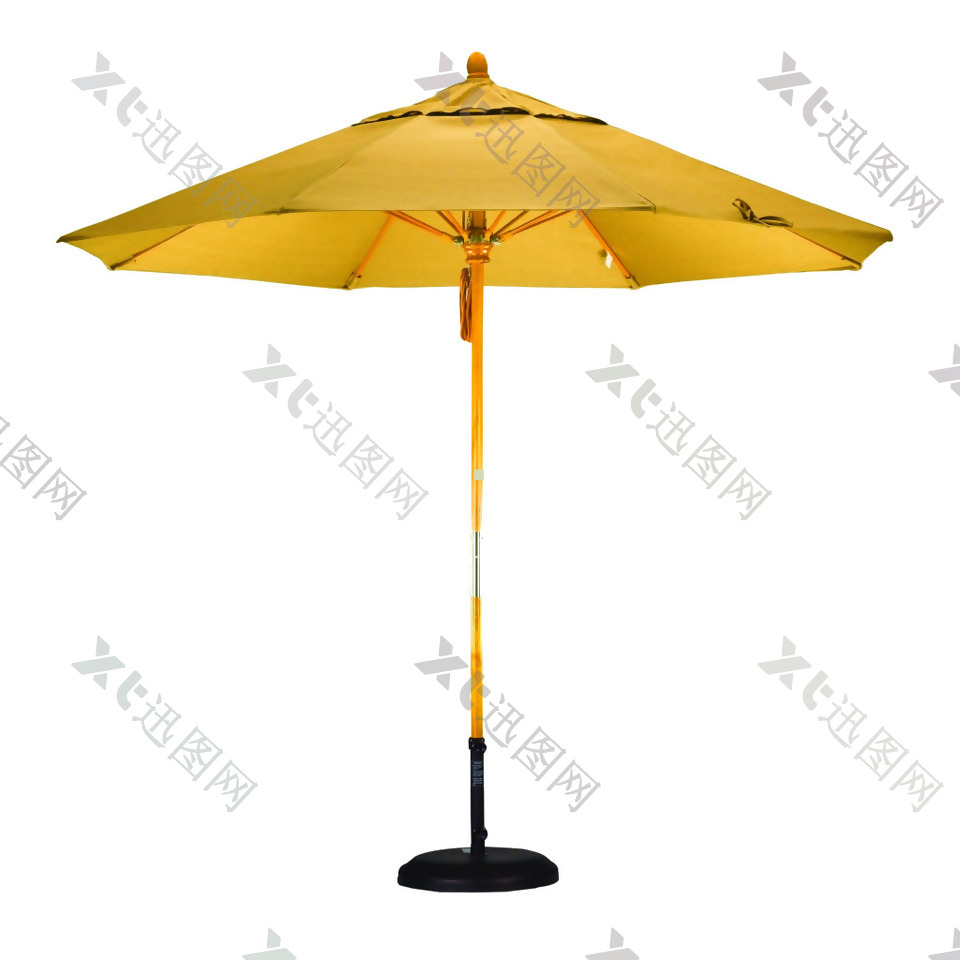 黄色遮阳伞元素