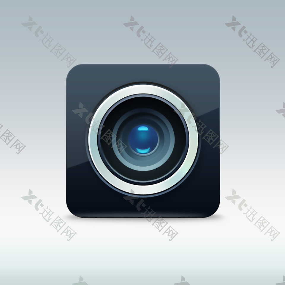 精美照相机镜头icon图标设计