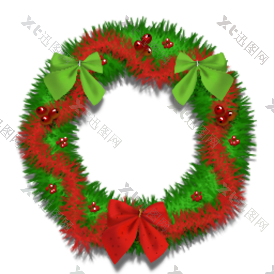 圣诞节圣诞花环icon图标