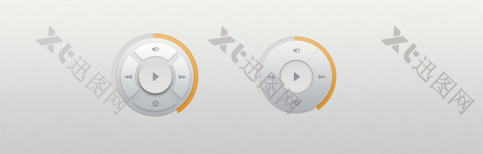 音乐播放器按钮图标设计