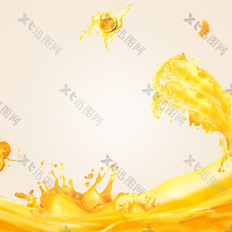 橙汁榨汁机主图背景PSD源文件