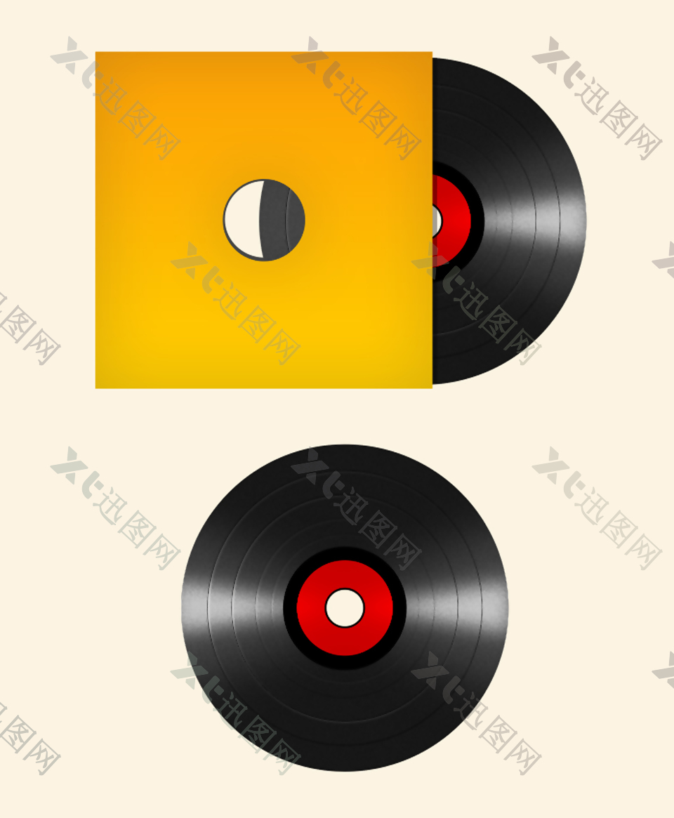 音乐视频唱片光盘图标icon素材