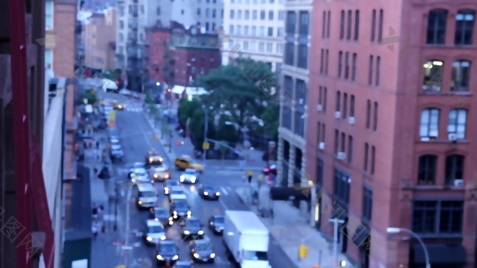 城市街道交通视频素材