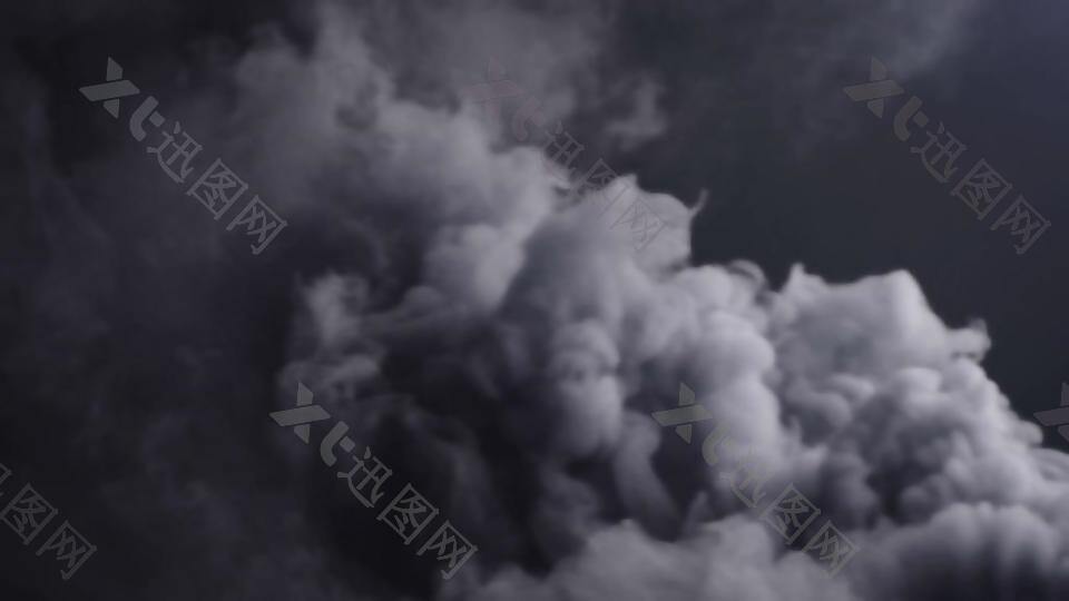黑白烟雾动态视频素材
