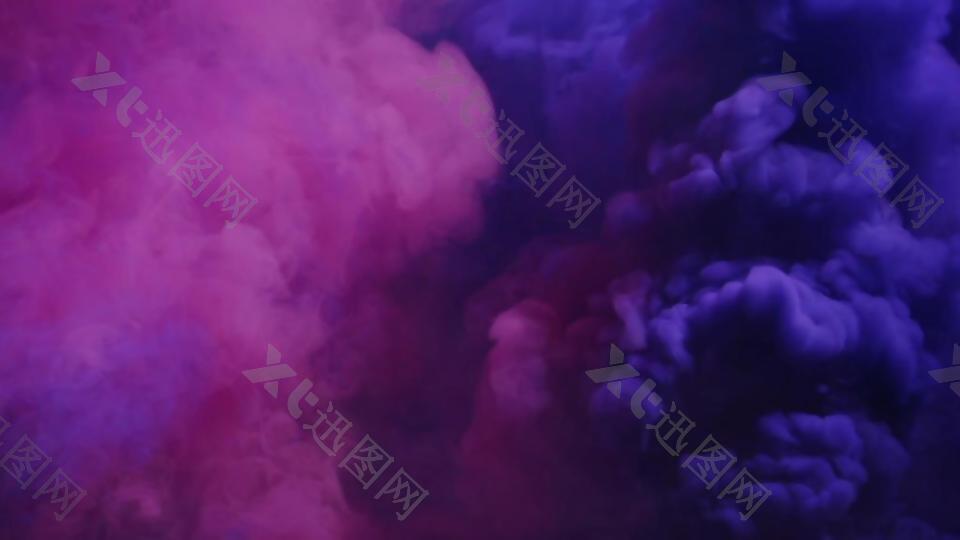 梦幻粉紫色烟雾融合视频素材