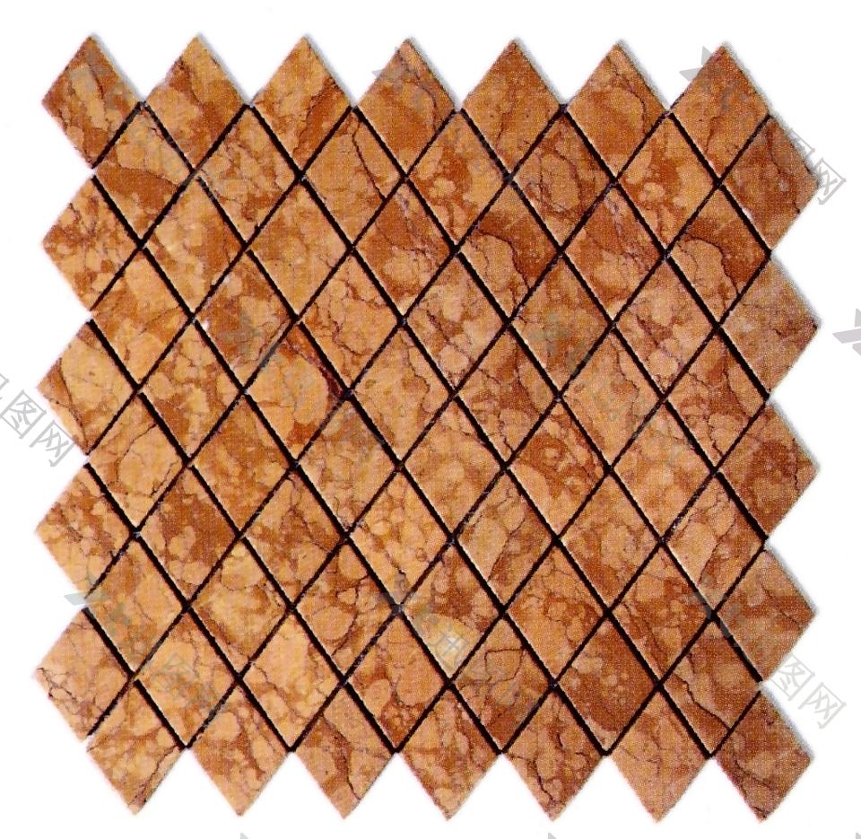 菱形棕色花纹瓷砖石材纹理图片