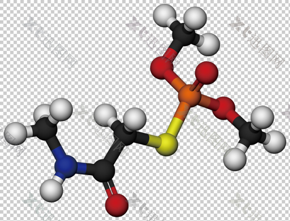 3d彩色分子模型免抠png透明图层素材