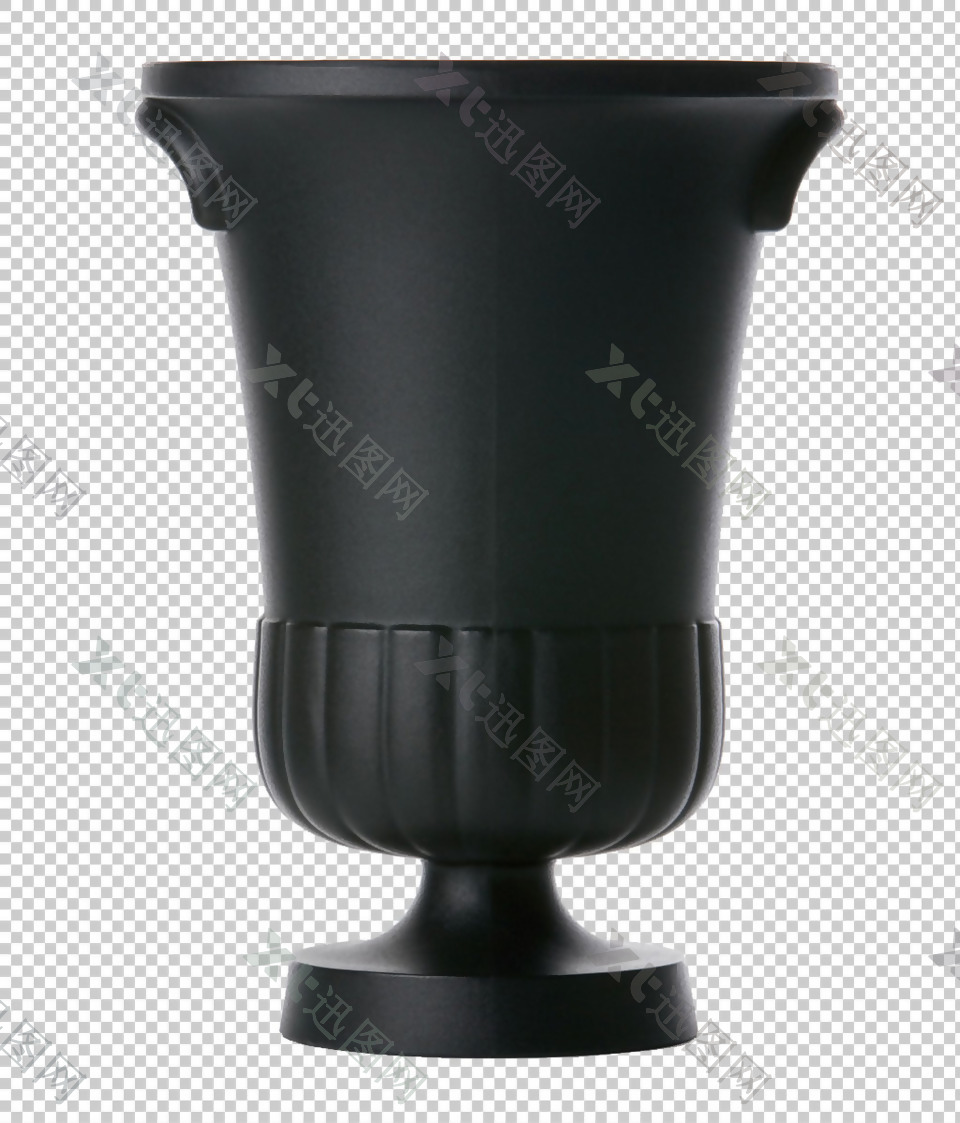 黑色装饰瓶免抠png透明图层素材