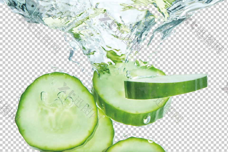 绿色黄瓜免抠png透明图层素材