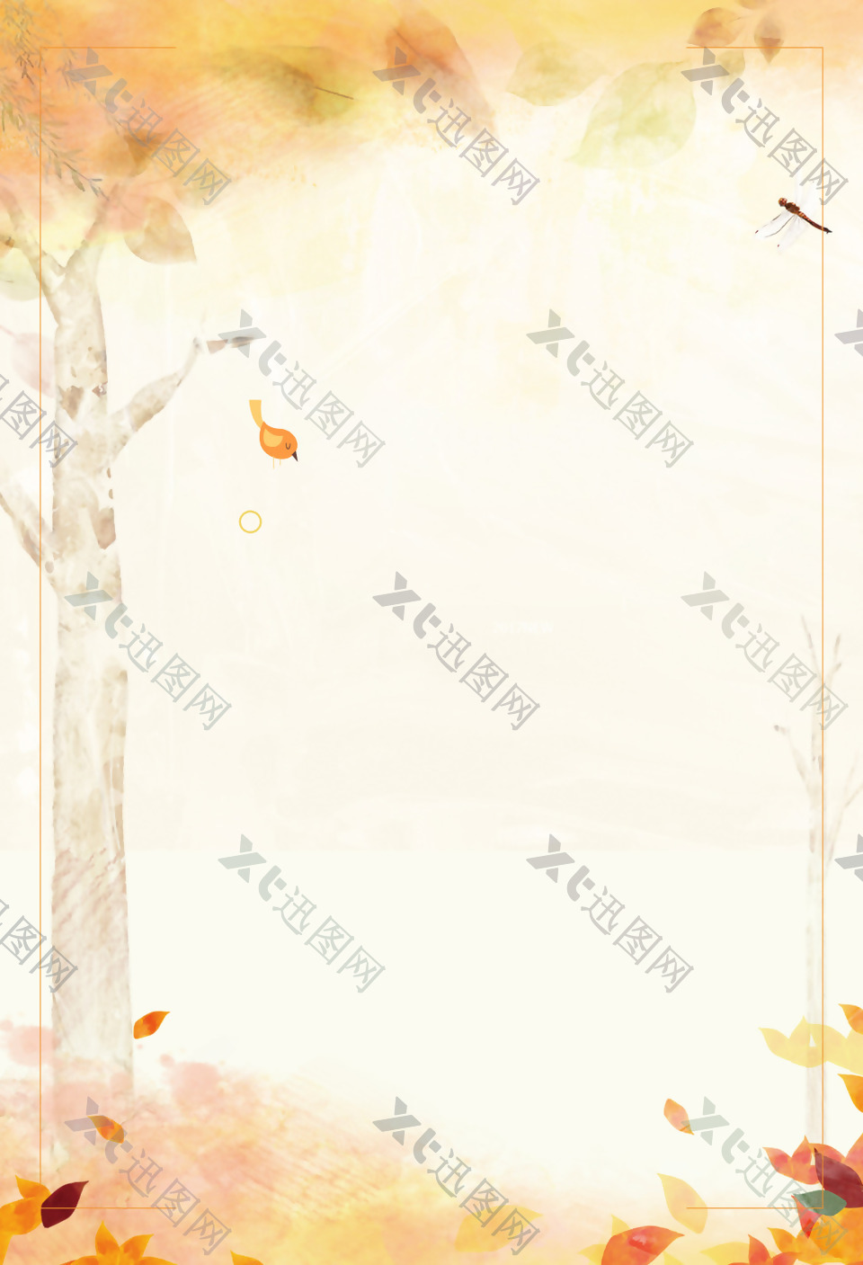 秋树背景