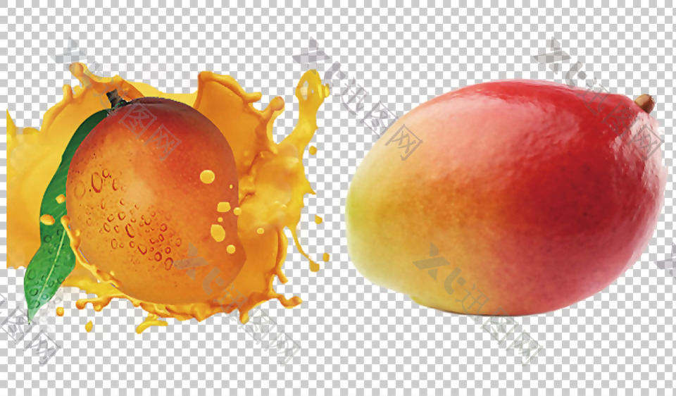 新鲜芒果图片免抠png透明图层素材