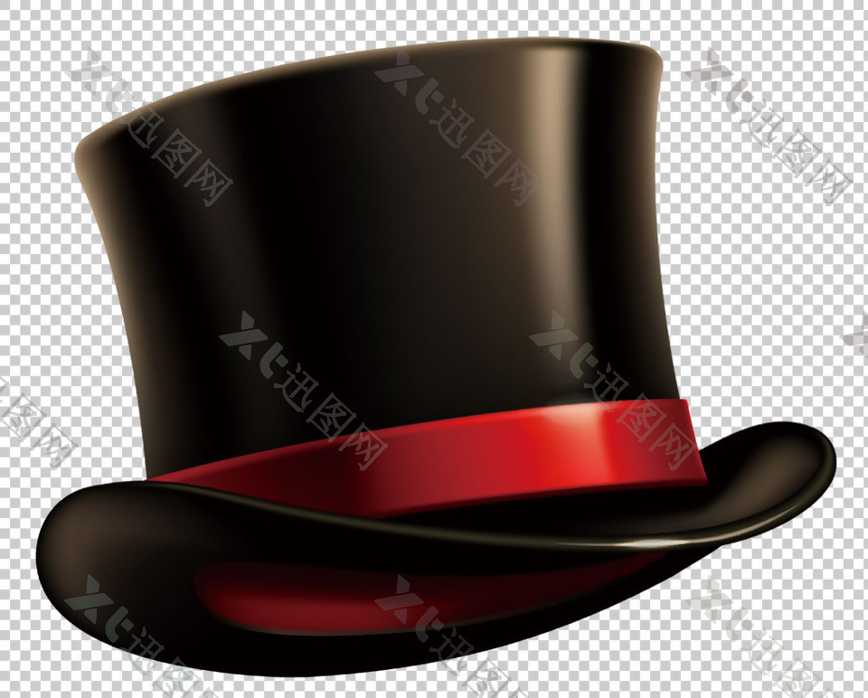 黑色漂亮魔术帽免抠png透明图层素材